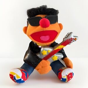 1998 Tyco Sesame Street Rock & Roll Ernie Plush 12" Rock & Roll Vintage WORKS!